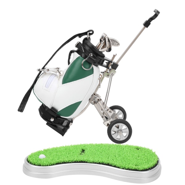 Pöytäkoneen set 3 kuulakärkikynää ja minilaukku Znic Alloy Golf Pen Bag Base Green White