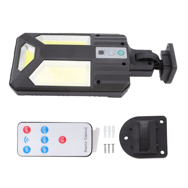 Solar Vägglampa IP65 Vattentät 3000LM 2400MAH Batteri Rörelsesensor Utomhuslampa för Pathway Garden