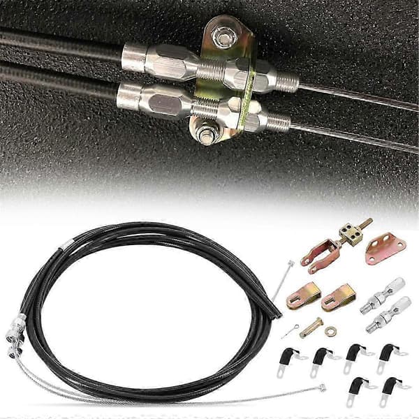 330-9371 Universal Disc/Drum Brake Parking Cable Kit, Emergency Brake Cable Replacement for 140-14415-R C