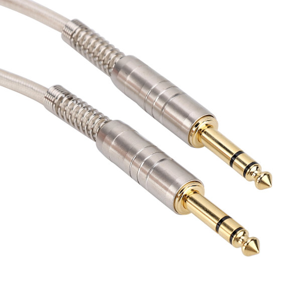 Forgyldt 6,35 mm han til han adapter stereo forlænger lydkabel stik ledning (5M)