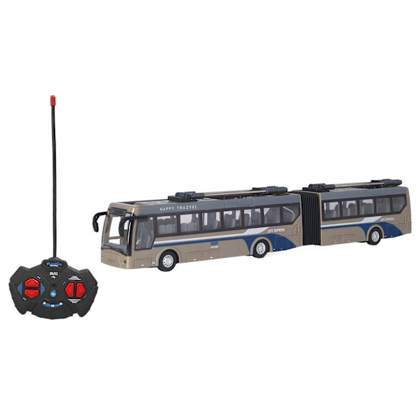 1:48 Skala RC Skolbuss Kör Framåt Bakåt Sväng Vänster Höger Fjärrkontrollbuss för Barn Guld