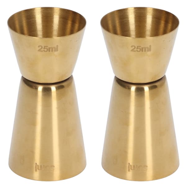 Dobbelthodet cocktailmåler i rustfritt stål, gullvinmåler, barmålebeger for restaurantfest 25/50 ml
