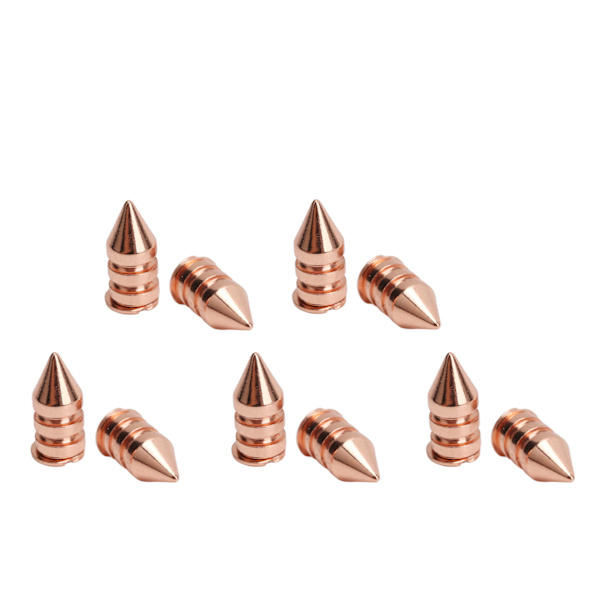 Vaatteet Piikkarit Ruusukulta Kaksikerroksiset kuusikulmio messinkikartio piikit Tee itse käsintehty punk-tyylinen piikkiniitit kenkiin Pakkaus 7x15MM