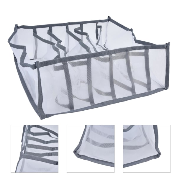 Undertøy Organizer Mesh Sammenleggbar Pustende Multi Cells Sokker Oppbevaringsboks for BH Truser6 Cells
