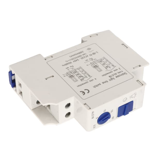 Tidsbryter effektbryter 0,5–20 min tidsstyring 220–240 V AC for lysapparater
