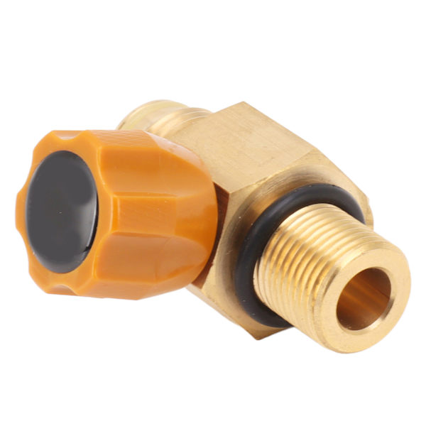 G1/2 14 CO2-cylinderpåfyllningsadapter Högtrycks M18x1.5 Påfyllningsadapter CO2-ventil Adaptergängkonverter 5000psi Maximalt tryck Guld