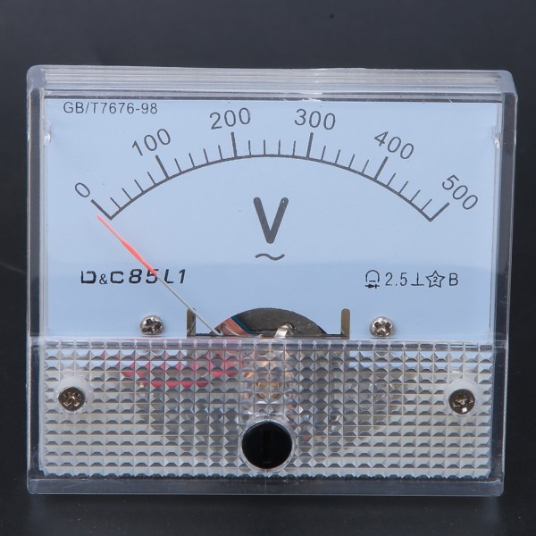 AC Pointer Voltmeter 0-500V asteikkoalue Jännitetesti Mittari Ilmaisin Paneelimittarit