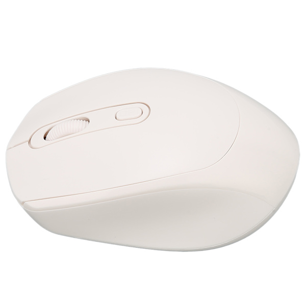 Trådløs mus 2.4G lydløs 500mAh oppladbar 10m avstand justerbar DPI ergonomisk design datamus hvit