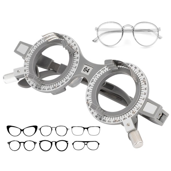 64 mm optisk prøveobjektivramme Optometrisk linsestel Ultralet brillertilbehør