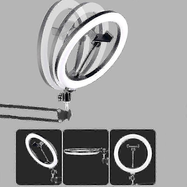 10 tuuman LED Selfie -rengasvalo, jatkettava varsiteline, pöytäpuhelinteline 5.29