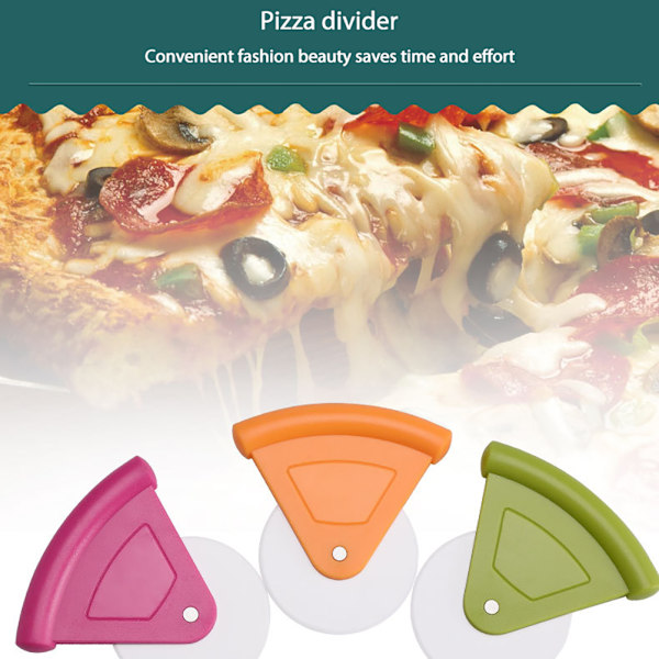 Muovinen pizzaleikkuri, pizzanleikkaustyökalu, kakun ja leivän leikkaustyökalut, leivontatyökalut, leivontavälineet