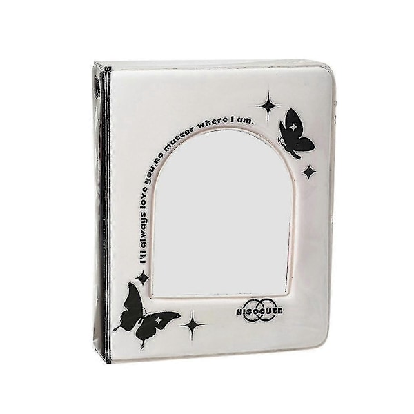 Kpop Fotokort Mapper 3 Tommer Mini Fotoalbum Hul Kpop Fotokort Holder Zekai Hvid Sommerfugl
