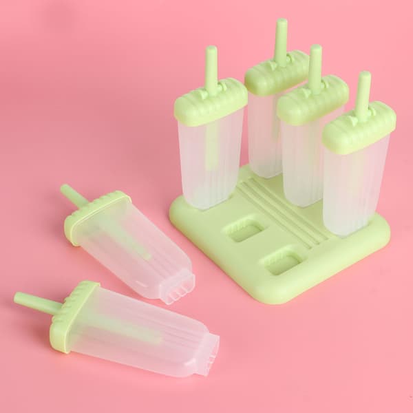 Hushåll Återanvändbara Plast Glassformar Maker DIY Bakform Verktyg Köksartiklar