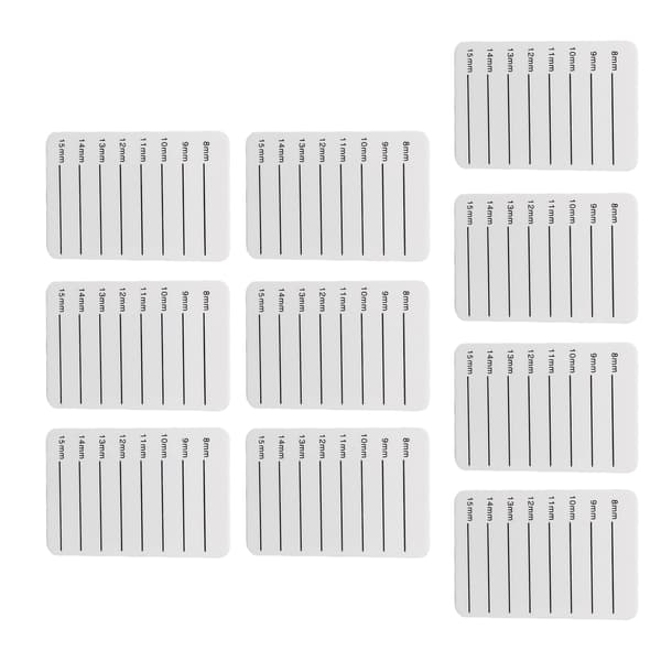 10 st fransförlängningsbricka vit 8-15 mm fransförlängningsvolym handplatta för fransbutik