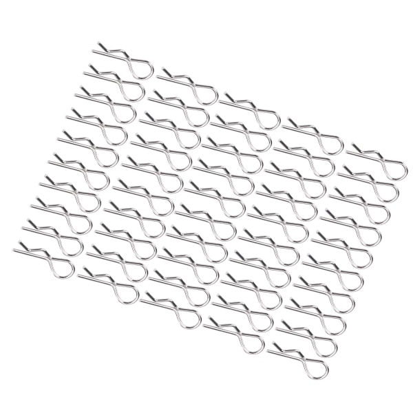 50 st RC-tillbehör R-typ Body Clip Pin för 1/10 1/12 1/16 Skala Fjärrkontroll Bilskal