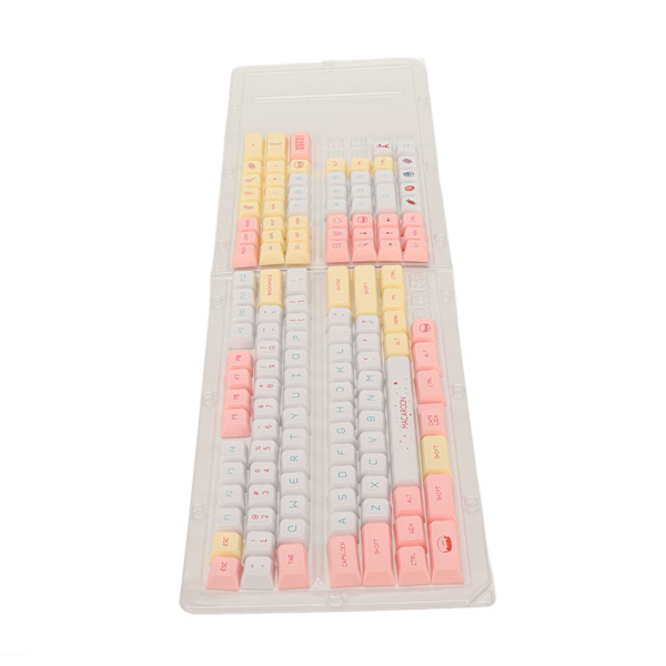PBT-näppäinhatut 130 näppäintä Dye Sublimation -ergonominen runsaasti värejä mekaaniset näppäinhatut peliin Työ DIY Macaron