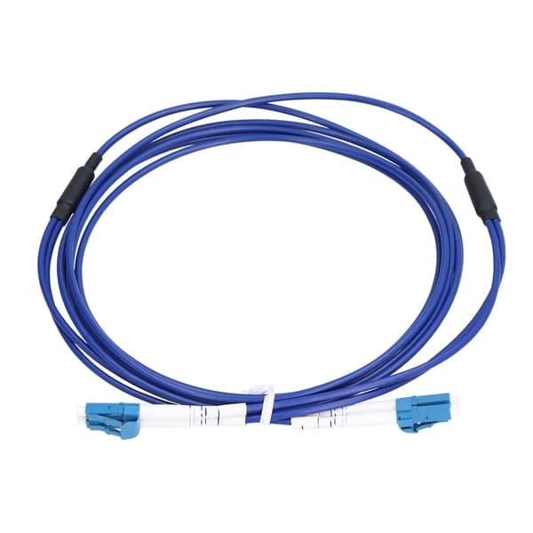 Optisk fiber patchkabel pansret jumper single mode 2-kernet optisk kabel LC/UPC‑LC/UPC Blå 5 meter