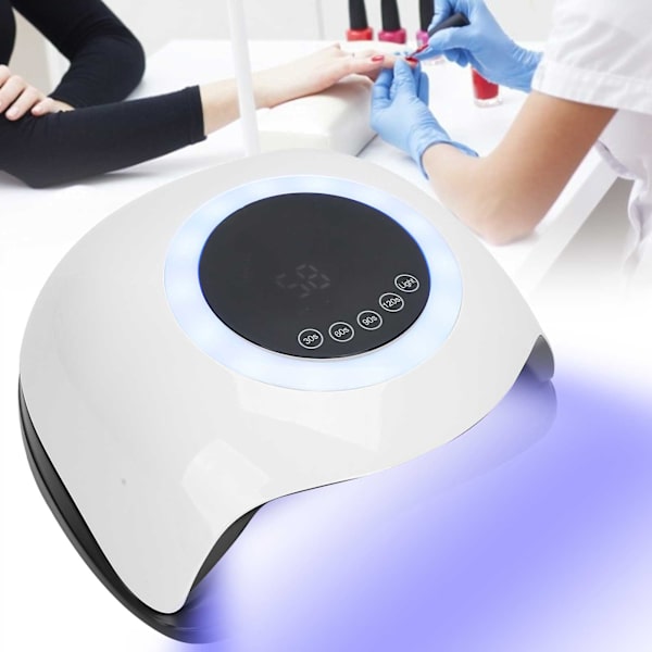168W Profesjonell LED UV Neglelampe Gel Polish Negleherdende Maskin (100-240V) EU-plugg