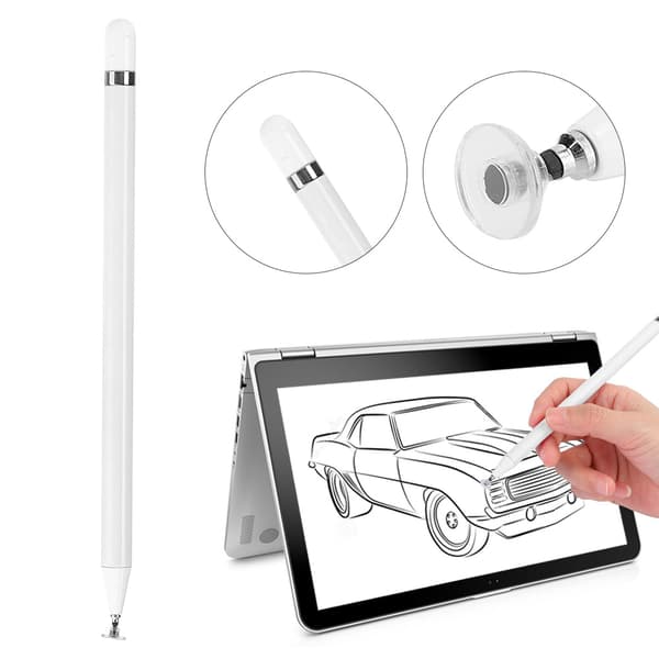 Skärm Touch Penna Tablet Stylus Ritning Kapacitiv Penna Universal för Android/iOS Smart Telefon Tablet Vit
