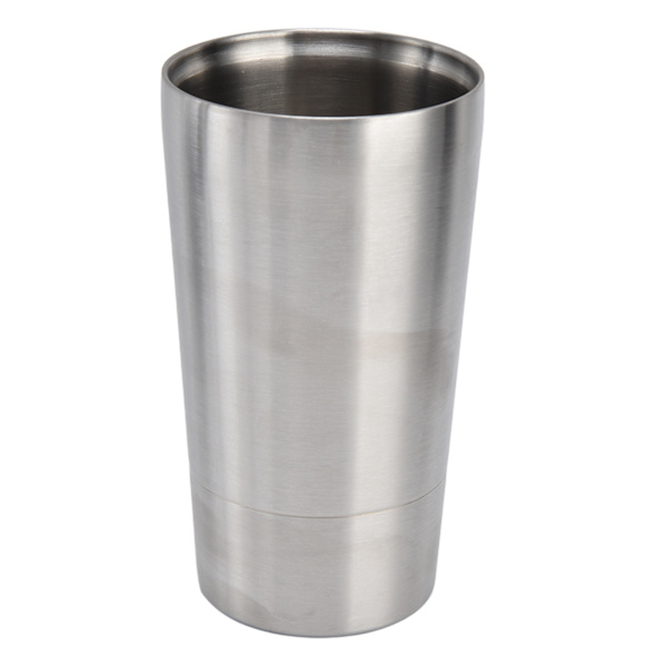 Dubbelväggig 304 rostfritt stål metall ölmugg cocktail kaffekopp Anti skållning kontorskopp Stor storlek 373ml