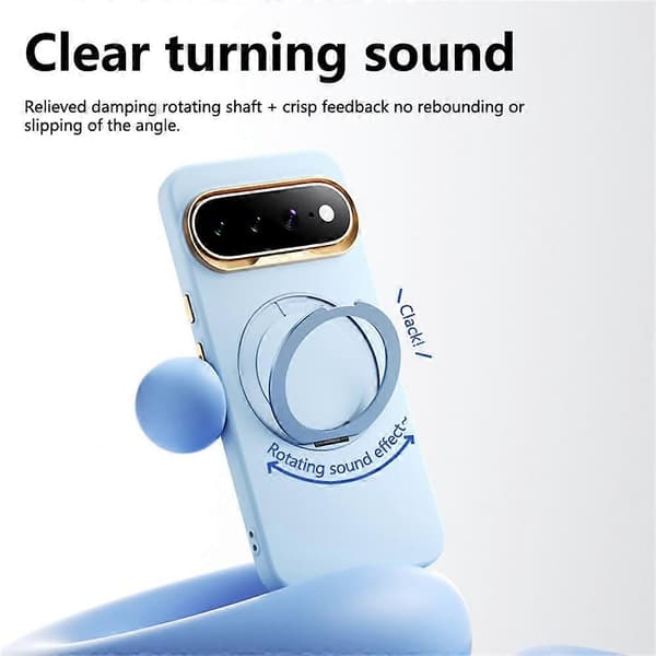 ABEEL Compatible with Google Pixel 10 / 10 Pro Magnetic Case Ring Stand Liquid Silicone Feel PC Phone Case Purple