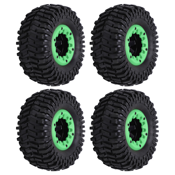 4 st gummibilar 1/10 RC mjuka gummibilar för racing RC terräng på väg bilaccessoarer grön