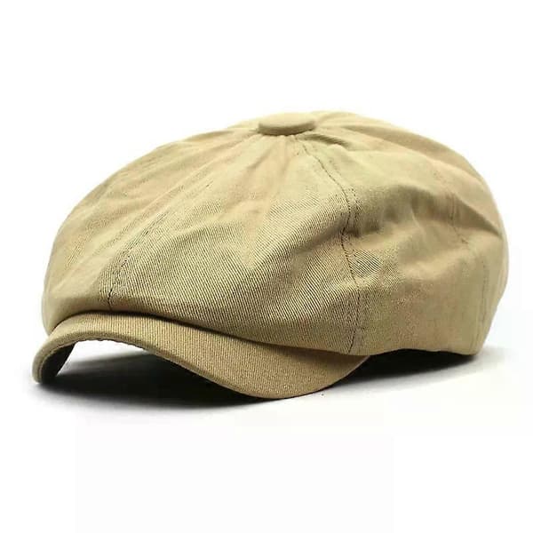 Solid Cotton Newsboy Caps for Men, Flat Top Cap, Beret Hats for Women, Painter, 30 black black 55-60cm adjustable