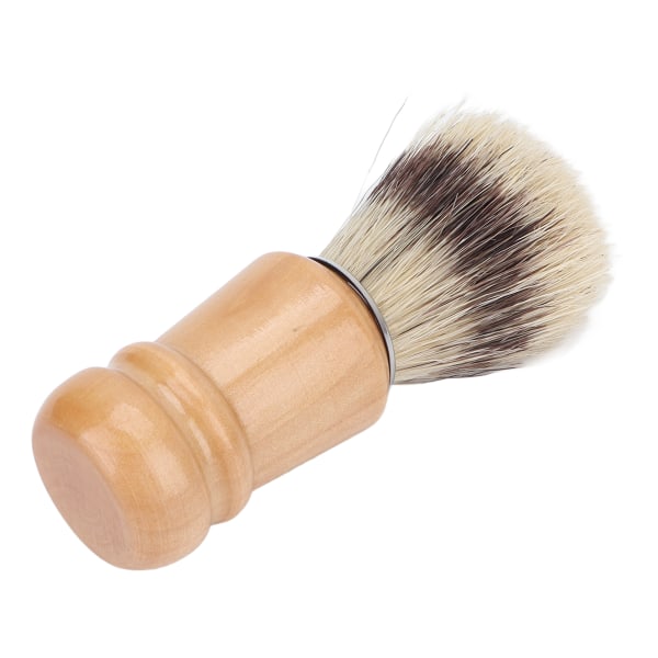 Mænds barberbørste træskaft Hudvenlig ansigtsskægrengøring Grooming barberingsværktøj
