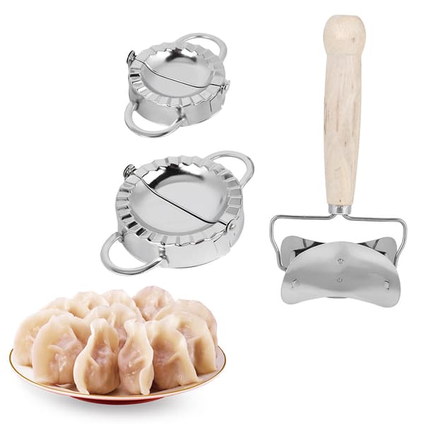 Manuel Dumpling Maker Sæt i 304 rustfrit stål med Dumpling Wrapper Værktøj Køkkenredskaber