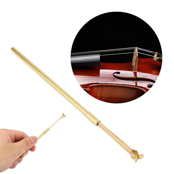 Fiolinklemme Luthier-verktøy Musikktilbehør Messing Gull Holdbar for Soundpost