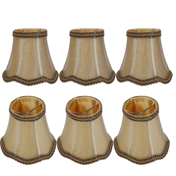 6 kpl Kotitalouskankainen lampunvarjostin pöytävalaisimen cover lisävaruste E14 kattokruunu-seinävalaisimelle