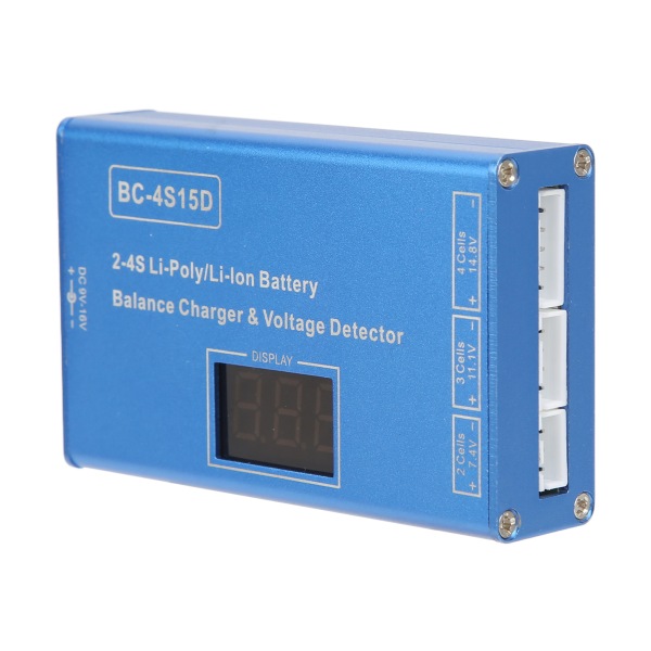RC balanselader for 2S 3S 4S 25W Høynøyaktig Lipo batterilader med spenningsdisplay for modellfly uten adapter