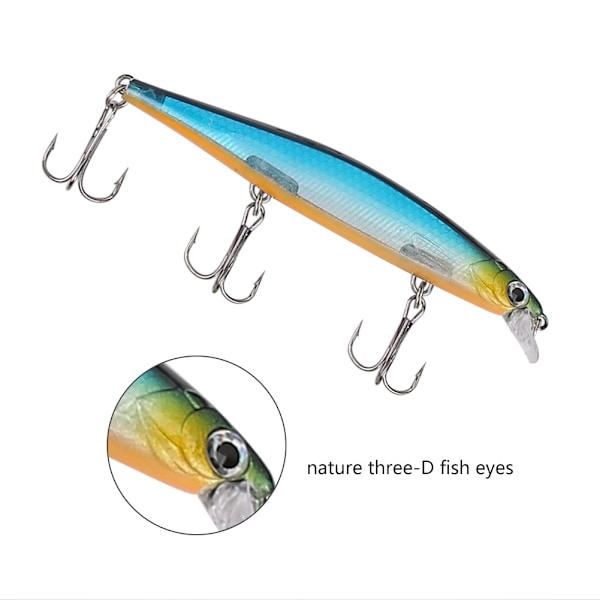 HENG JIA 11CM Levende Lokvogels Kunstmatige Minnow Vislure Met Haken(A)