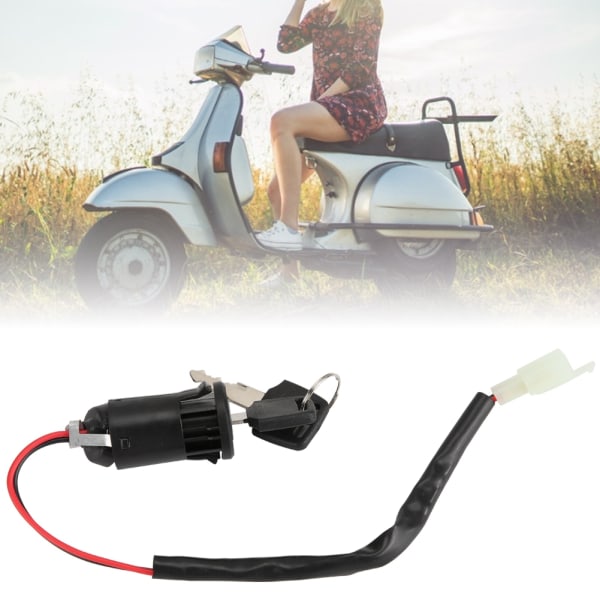 2 stk Tenningsbryter Lås og nøkkelsett for sykkel trehjulssykkel elektrisk scooter Tilbehør erstatning