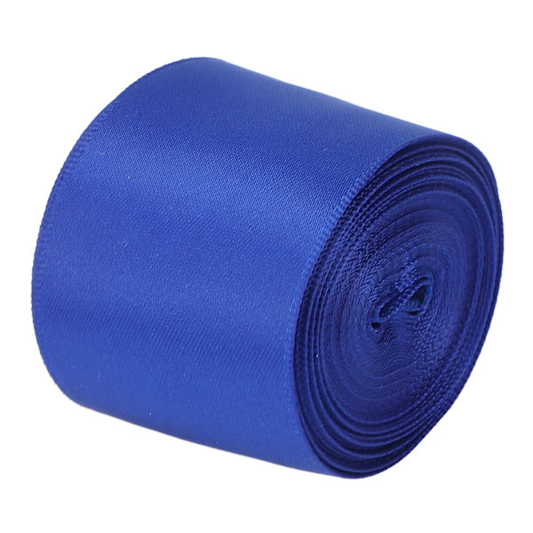 Double Face Satin Ribbon Rulle 5m/16.4ft Längd 38mm/1.5in Bredd DIY Polyester Presentpappersband för hantverk HårdekorationerBlå