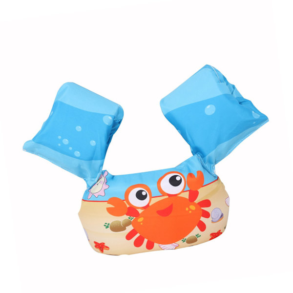 Børnesvømmeflåd Polyester og EPE-skum med sødt dyremønster Toddler Svømmevest til pool Orange Crab
