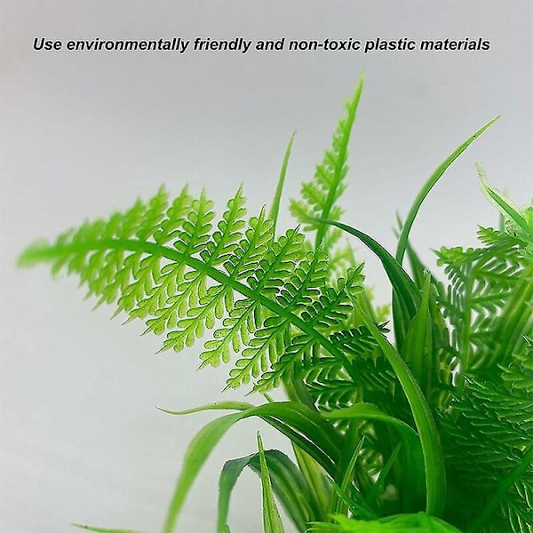 Stort Akvarium Kunstige Planter Realistisk Plast 6 stk. Plast Kunstige Planter Akvarium Landskap Kunstig Vannplante for Akvarium Dekor Sa