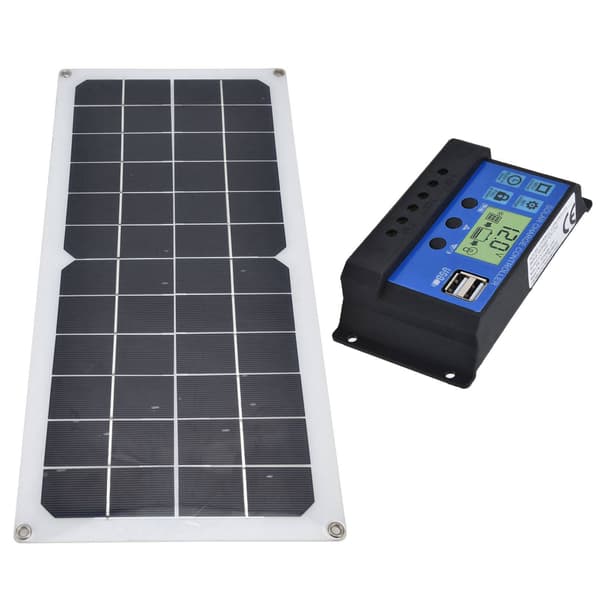 10W Solpanel Sæt med 10A Controller Udstødningsventilator til Bil Yacht RV Båd Mobiltelefon Batteri