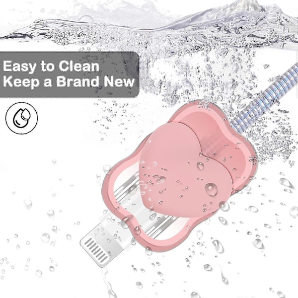 Kabelbeskytter for iPhone-lader med søt 3D kjærlighetshjerte-design, datakabelbeskytter laderbeskytter