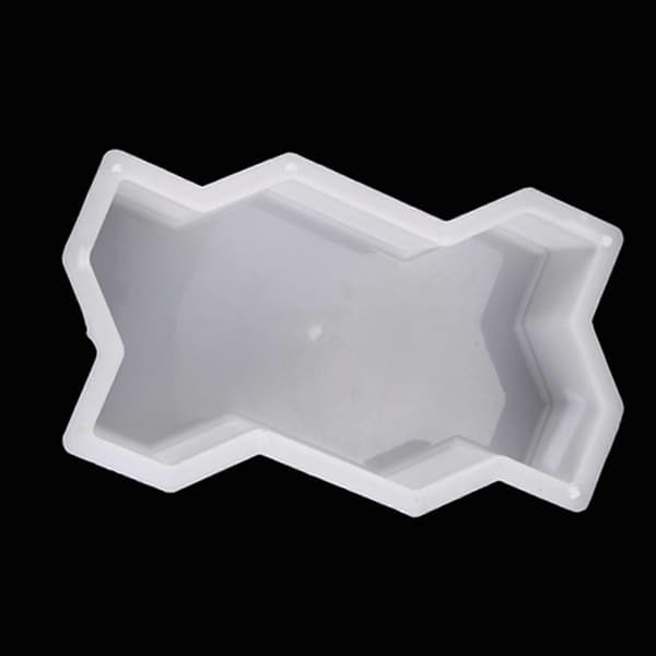 5X Three Wavy Garden Paths Plastic Concrete Paving Mold DIY Walkway Cement Brick Mold White