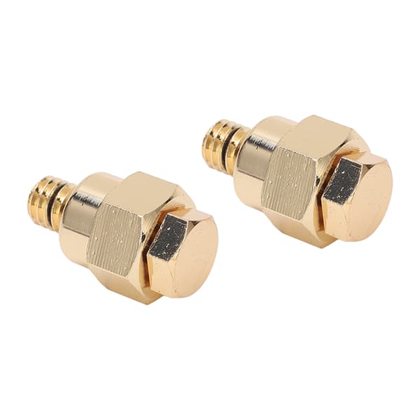 2 STK Kort Side Stolpe Batteri Adapter Terminal 3/8in NPT Gevind Messing til Positiv Negativ