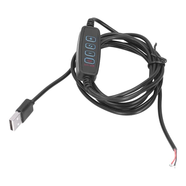 LED 2m Lysbryterledning Dimbar Universal USB Lampe Strømledning for 5V Lampe Utendørs Hjem
