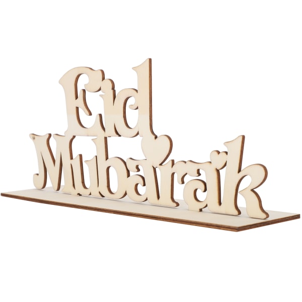 Träbokstavsdekorationer Eid Mubarak Decors Hängande dekoration Ramadan Craft Supplies