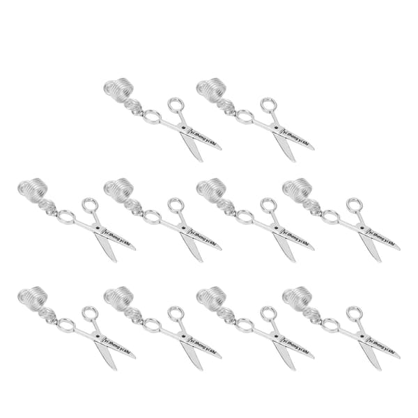 10 st skäggsmycken dekorationspärlor sax fjäderformade legerade hår dreadlocks ringar