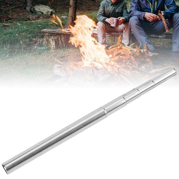 3 stk 304 rustfritt stål utendørs bærbar mini strekk blåsepipe blåselampe for camping grill stor størrelse