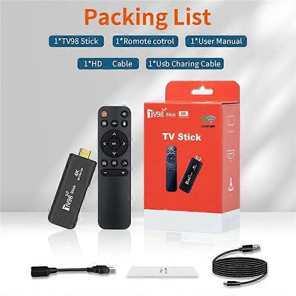TV BOX 2.4G Wifi 1GB 8GB 4K Älykäs TV-soitin TVBox Dongle Digiboksi