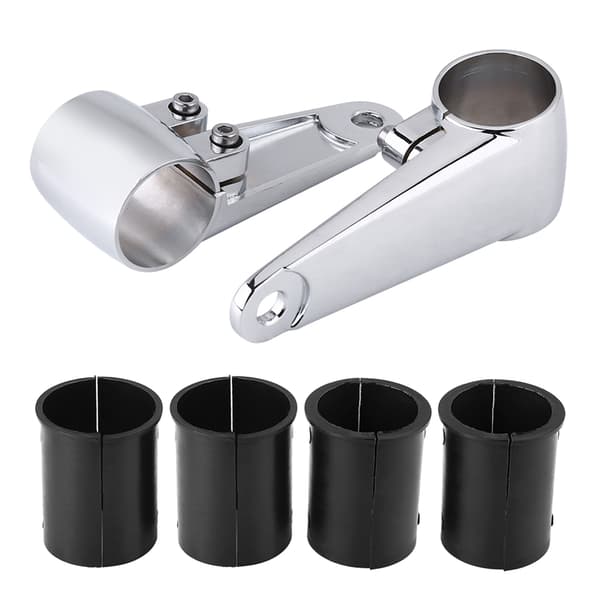 2 stk. Krom Motorcykel Forlygte Side Montering Forgaffelbeslag til 35mm-41mm Gaffelrør