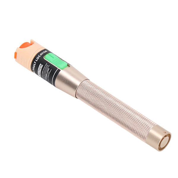 VFL rött ljus Penna Halkfritt handtag Aluminiumlegering Dammtät 2,5 mm kontakt Fiber Visuell felsökare Guld Mer än 30mW