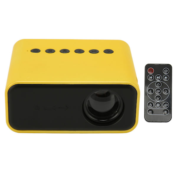 Miniprojektor 1080P HD LED Øyebeskyttelse Bærbar filmprojektor Barnegave til utendørscamping EU-plugg