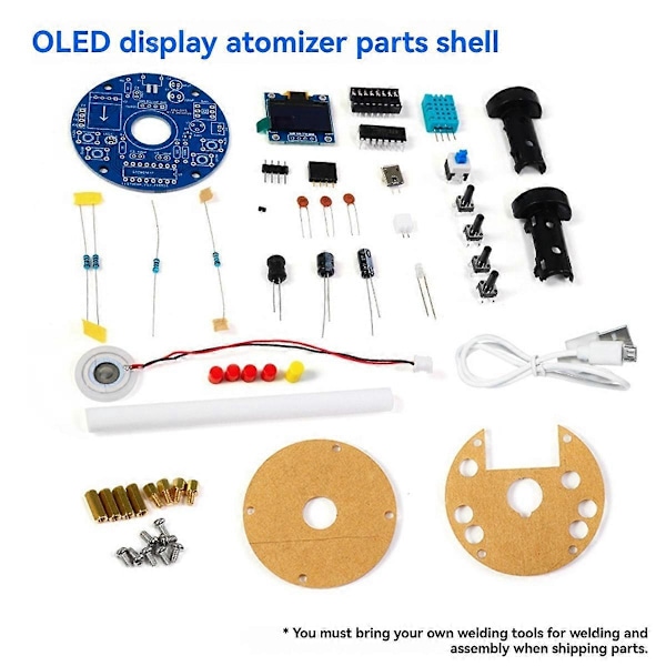 USB Luftfuktare Elektronisk DIY Lödningssats Kretskort OLED-Display